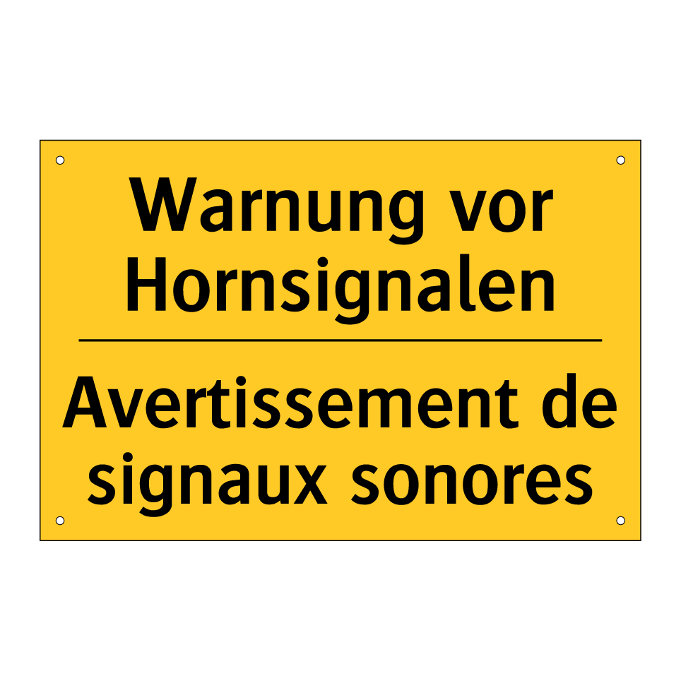 Warnung vor Hornsignalen - Avertissement de signaux sonores /.../