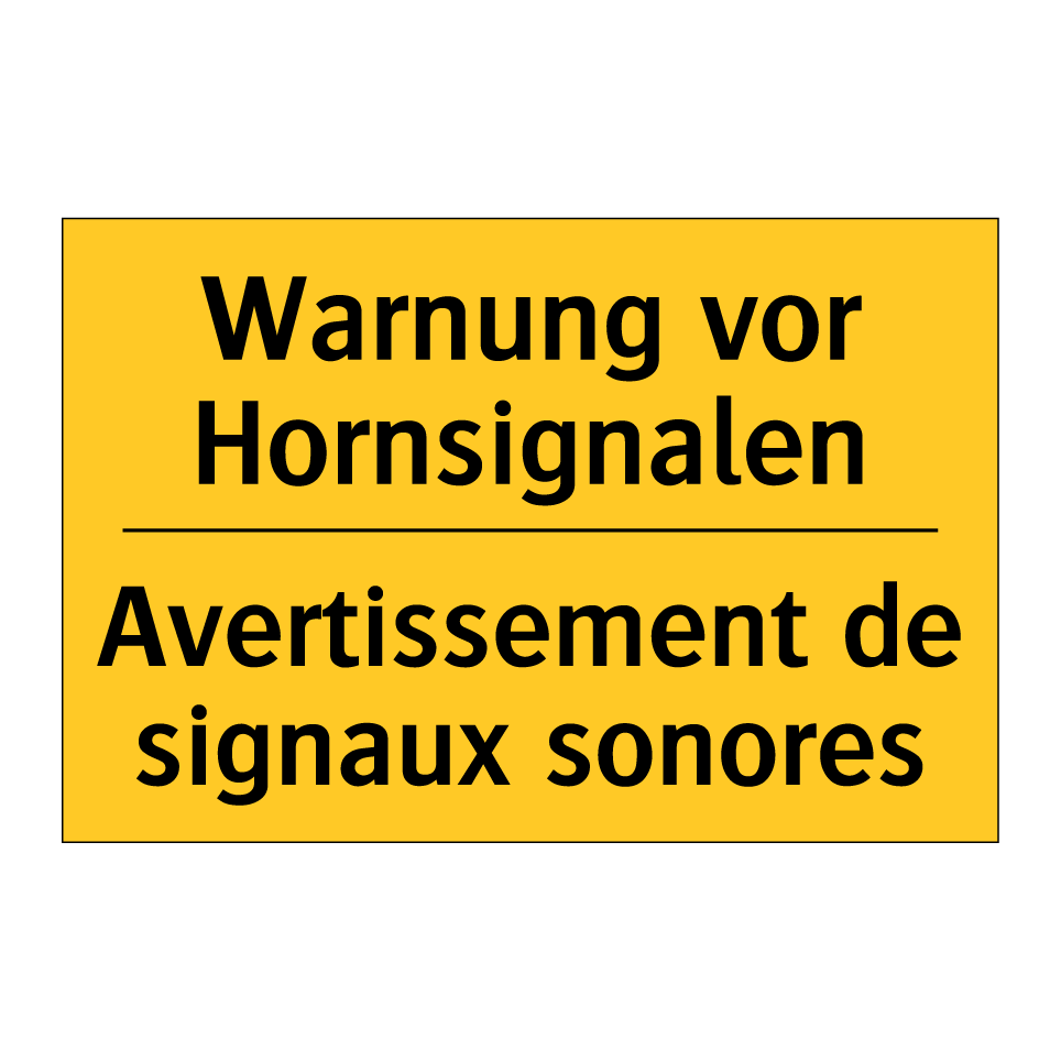 Warnung vor Hornsignalen - Avertissement de signaux sonores /.../