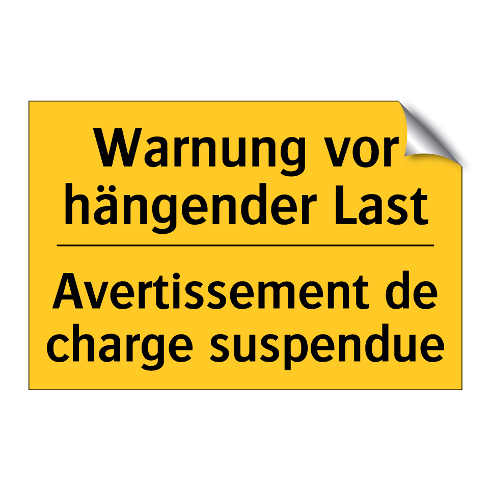 Warnung vor hängender Last - Avertissement de charge suspendue /.../