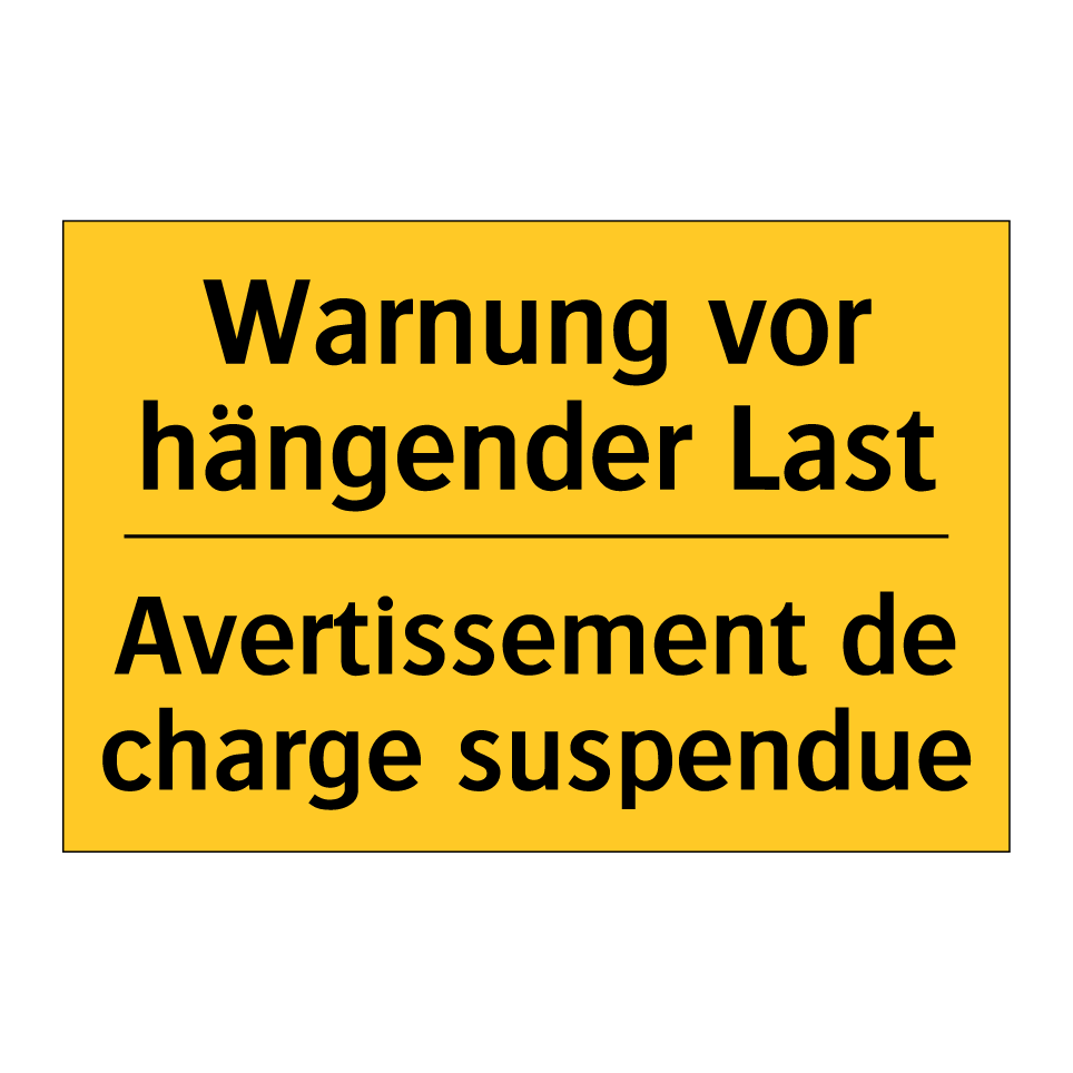 Warnung vor hängender Last - Avertissement de charge suspendue /.../