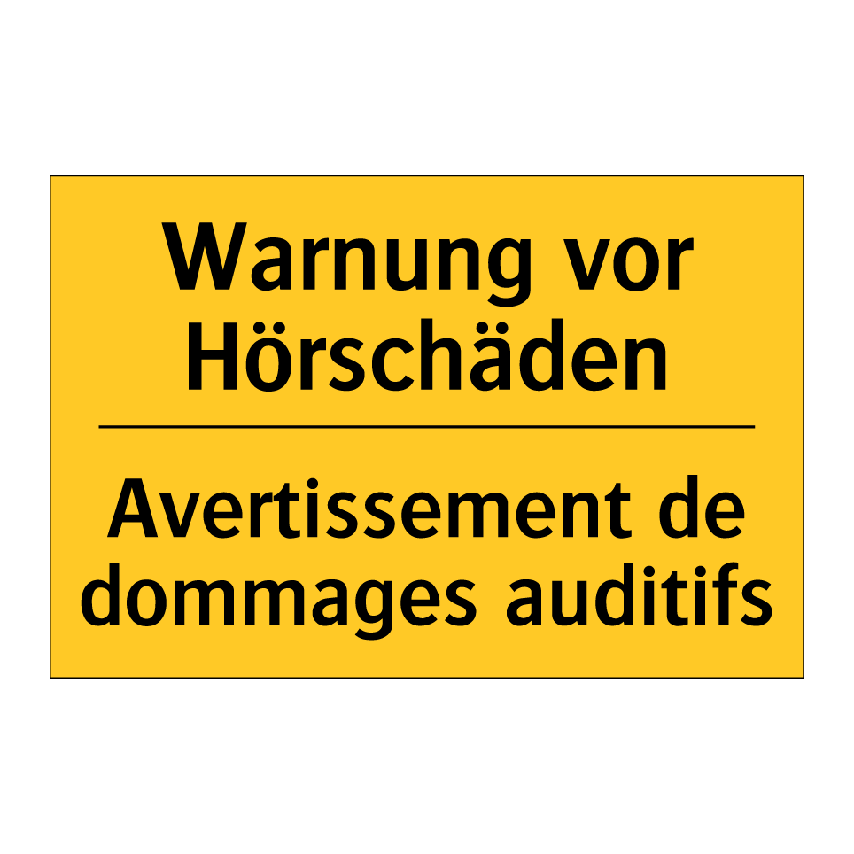 Warnung vor Hörschäden - Avertissement de dommages auditifs /.../