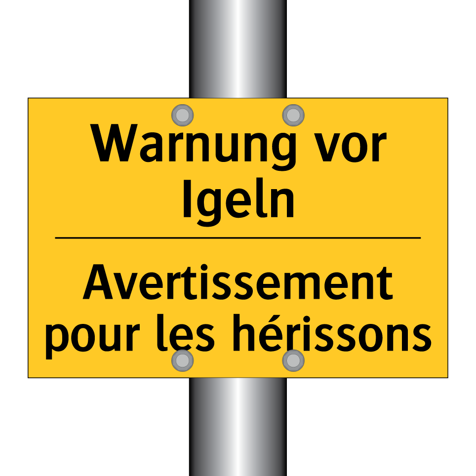 Warnung vor Igeln - Avertissement pour les hérissons /.../