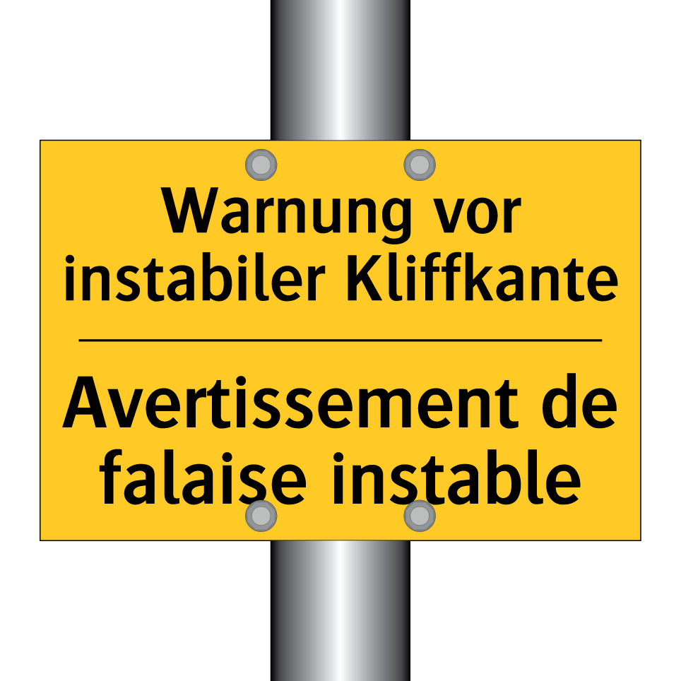 Warnung vor instabiler Kliffkante /.../ - Avertissement de falaise instable /.../
