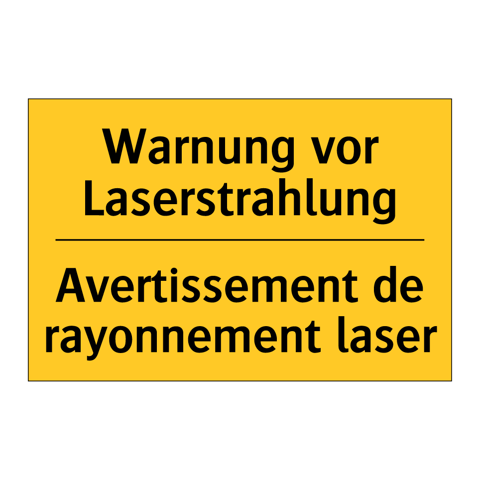 Warnung vor Laserstrahlung - Avertissement de rayonnement laser /.../