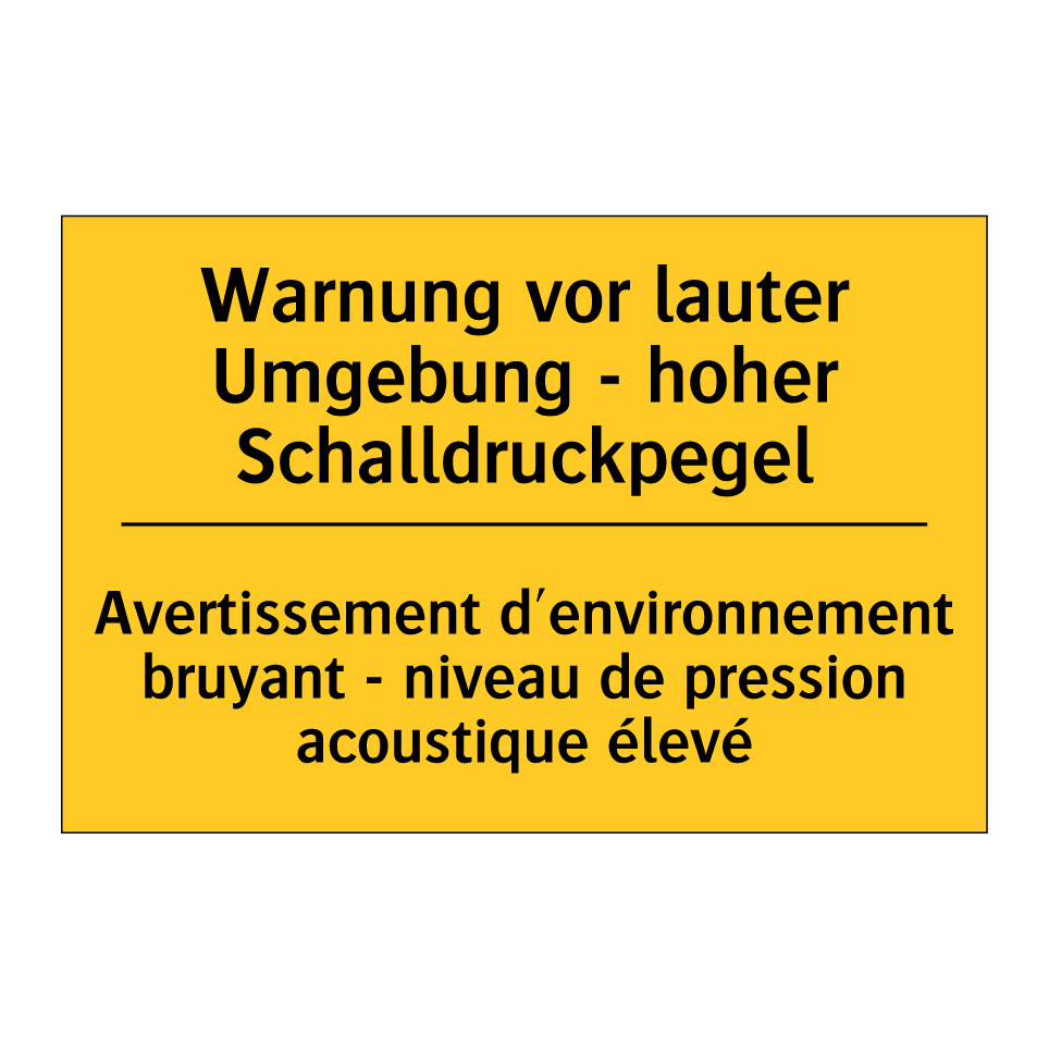 Warnung vor lauter Umgebung -  /.../ - Avertissement d'environnement  /.../