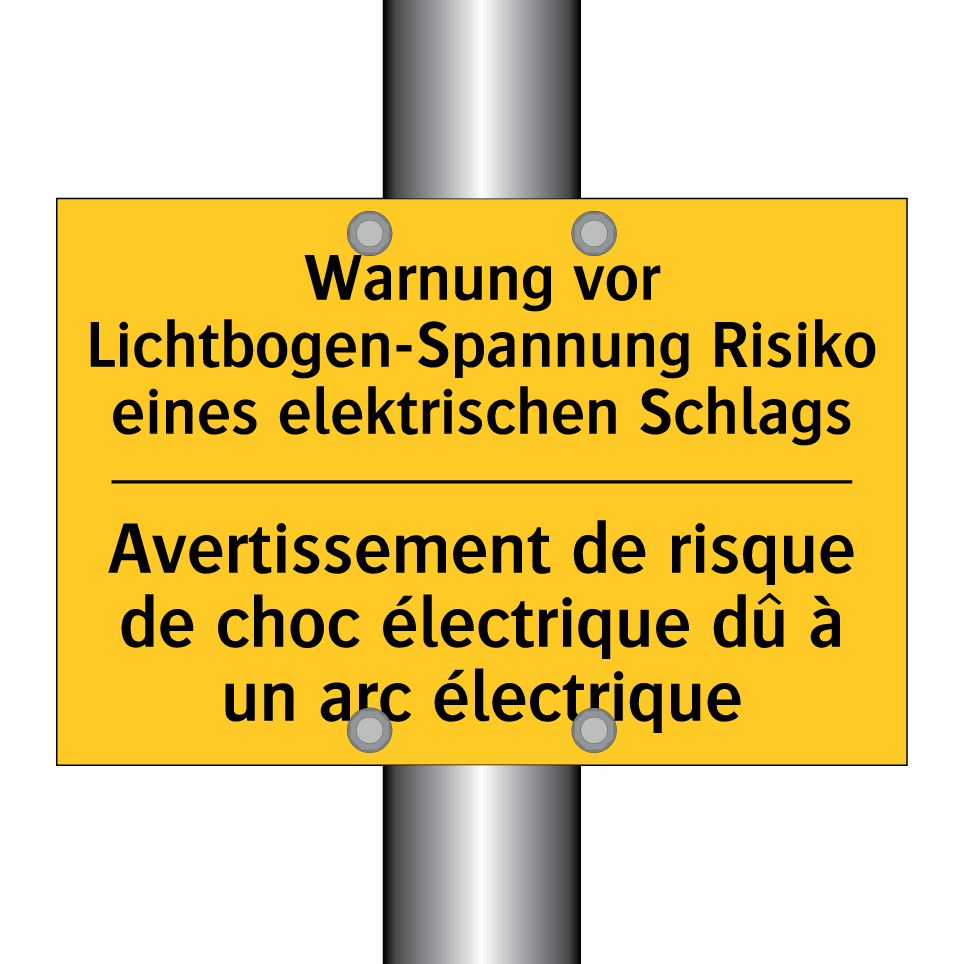 Warnung vor Lichtbogen-Spannung  /.../ - Avertissement de risque de choc  /.../