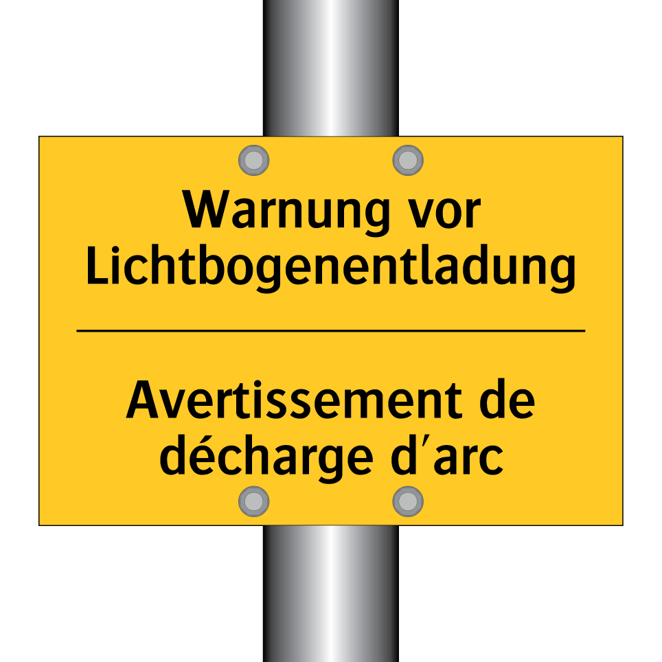 Warnung vor Lichtbogenentladung /.../ - Avertissement de décharge d'arc /.../