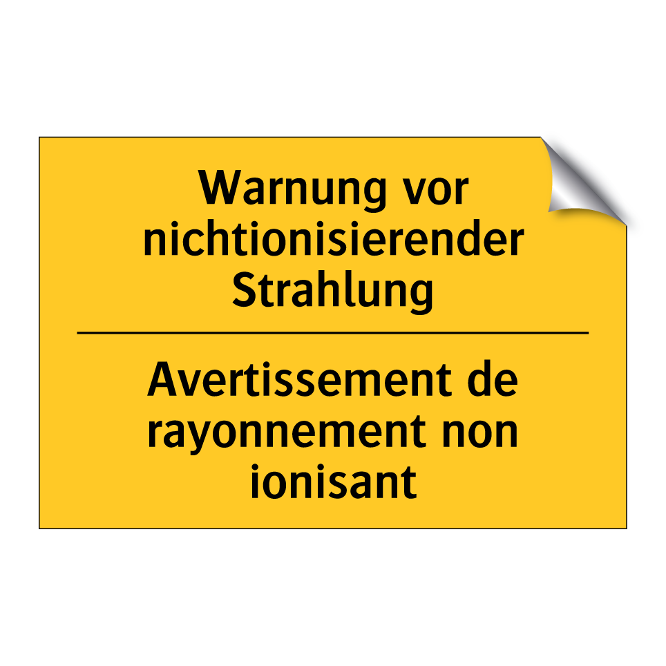 Warnung vor nichtionisierender  /.../ - Avertissement de rayonnement non  /.../