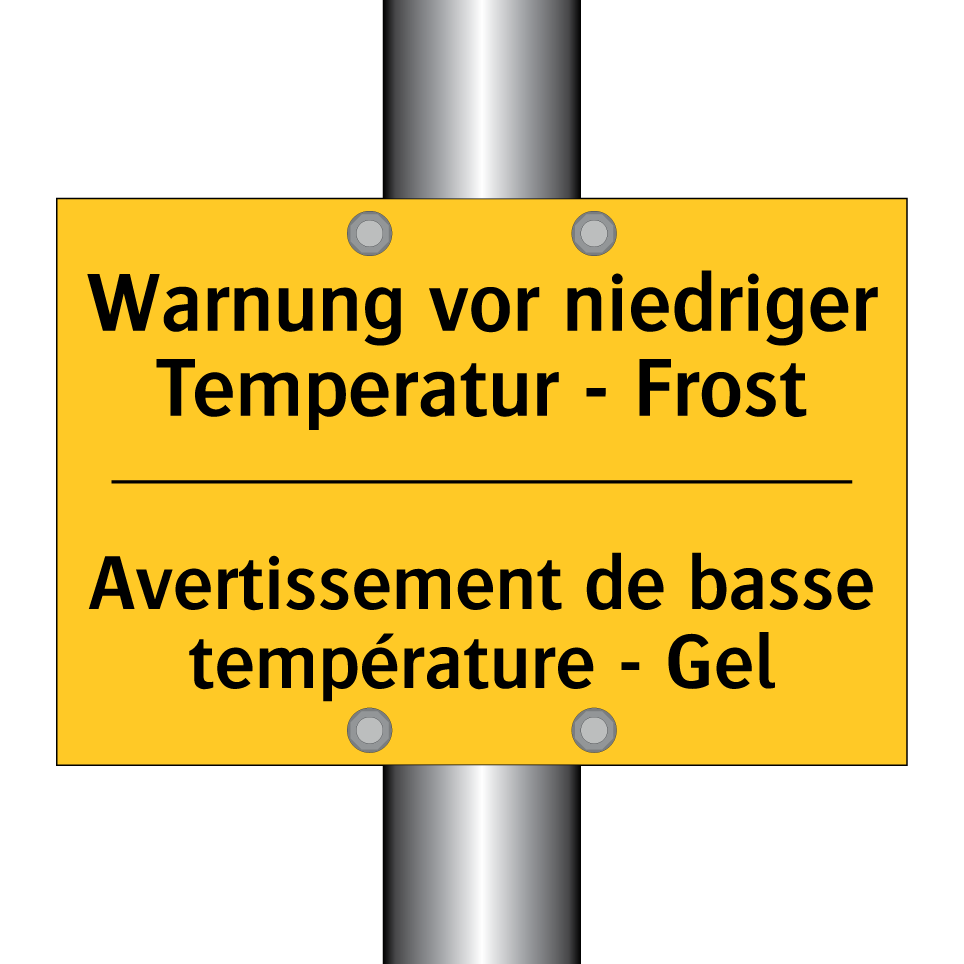 Warnung vor niedriger Temperatur  /.../ - Avertissement de basse température  /.../