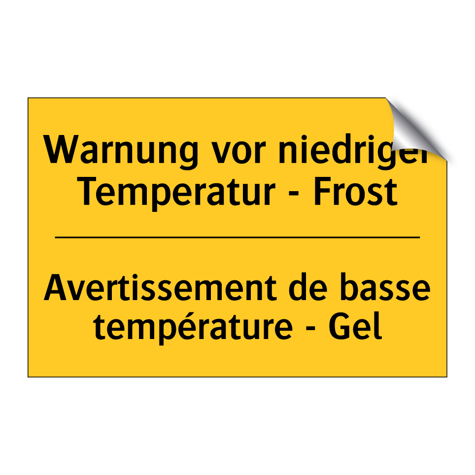 Warnung vor niedriger Temperatur  /.../ - Avertissement de basse température  /.../