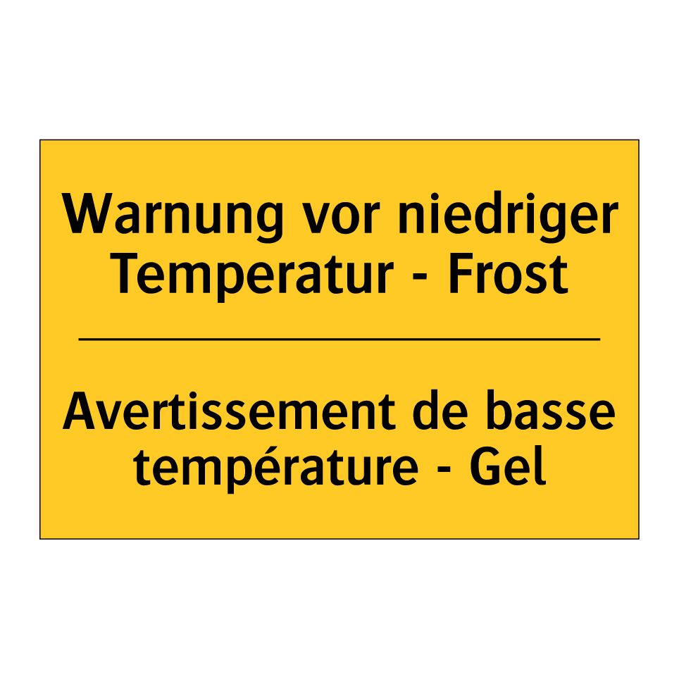 Warnung vor niedriger Temperatur  /.../ - Avertissement de basse température  /.../