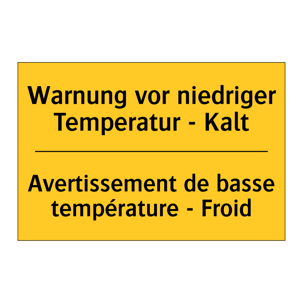 Warnung vor niedriger Temperatur  /.../ - Avertissement de basse température  /.../