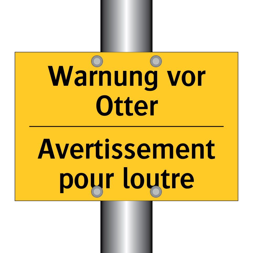 Warnung vor Otter - Avertissement pour loutre