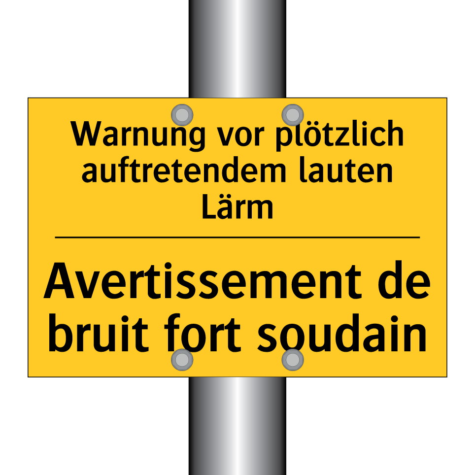 Warnung vor plötzlich auftretendem  /.../ - Avertissement de bruit fort soudain /.../