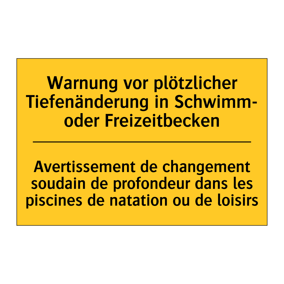 Warnung vor plötzlicher Tiefenänderung  /.../ - Avertissement de changement soudain  /.../