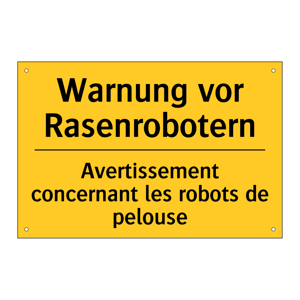 Warnung vor Rasenrobotern - Avertissement concernant les robots  /.../