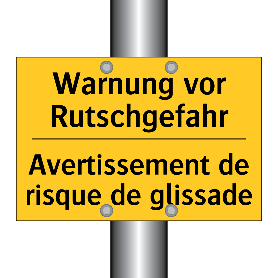 Warnung vor Rutschgefahr - Avertissement de risque de glissade /.../