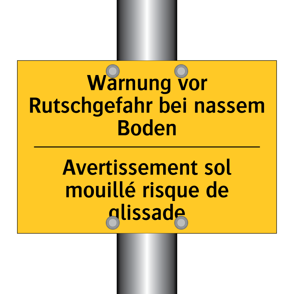 Warnung vor Rutschgefahr bei nassem  /.../ - Avertissement sol mouillé risque  /.../