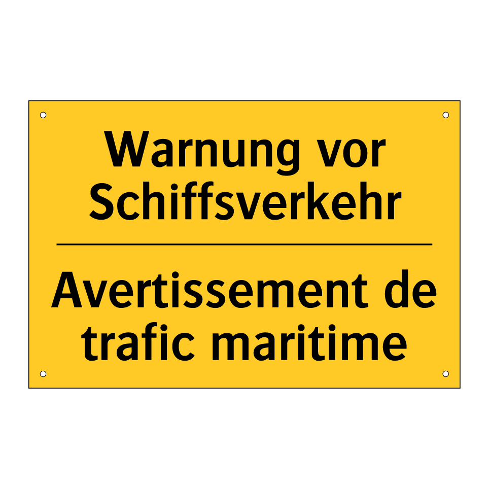Warnung vor Schiffsverkehr - Avertissement de trafic maritime /.../