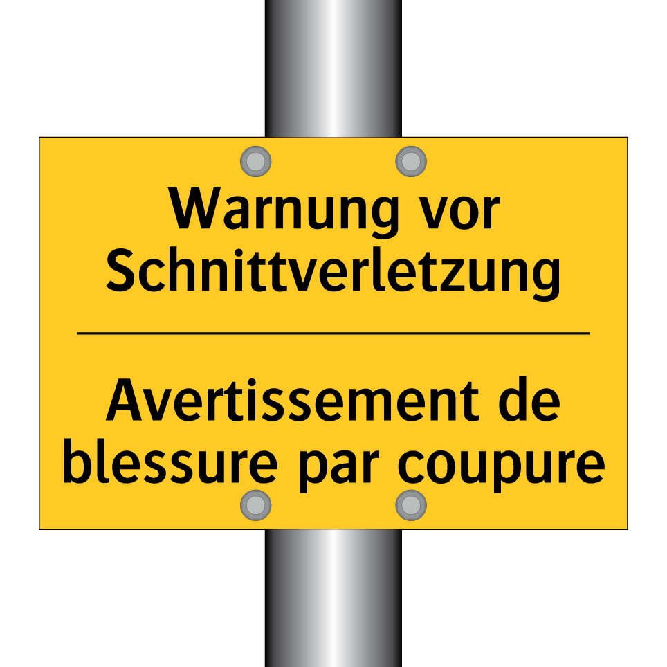 Warnung vor Schnittverletzung - Avertissement de blessure par  /.../