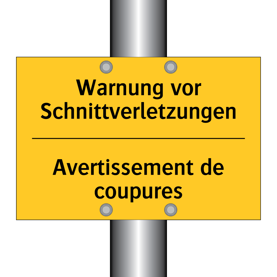 Warnung vor Schnittverletzungen /.../ - Avertissement de coupures