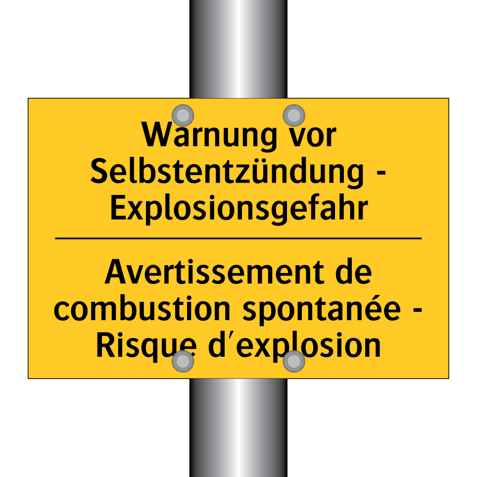 Warnung vor Selbstentzündung -  /.../ - Avertissement de combustion spontanée  /.../