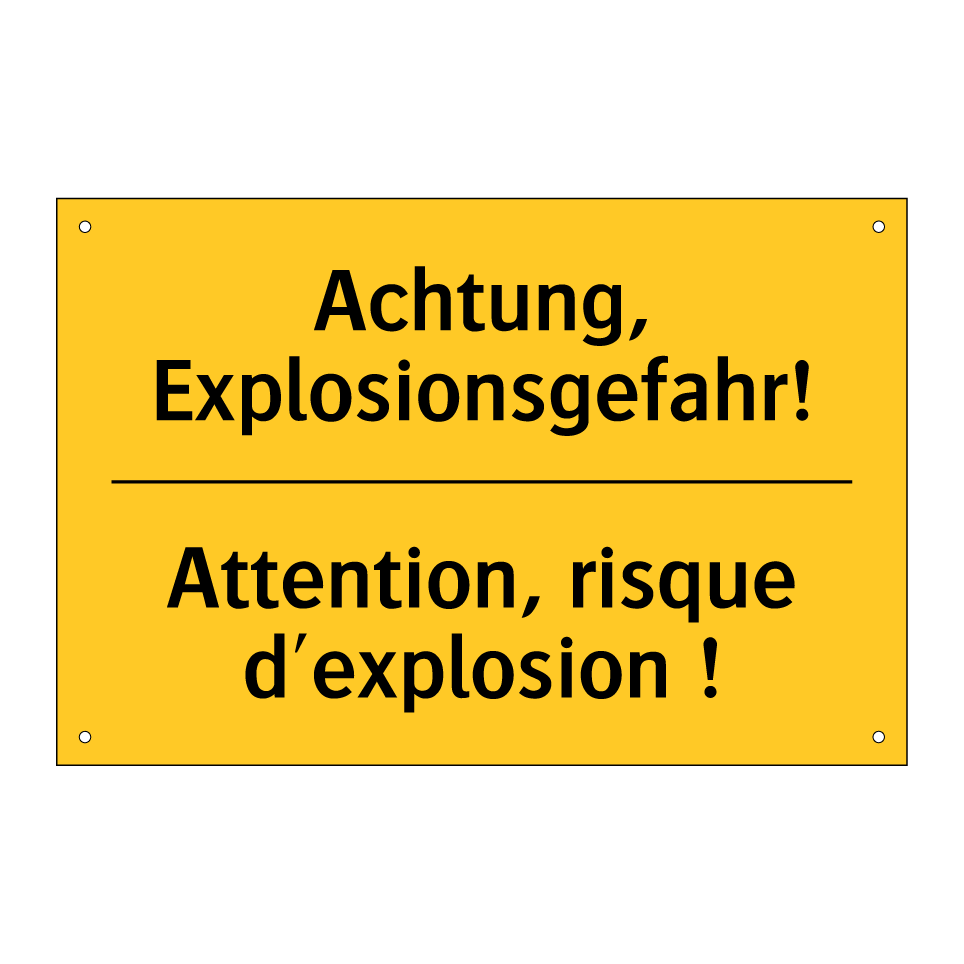 Achtung, Explosionsgefahr! - Attention, risque d'explosion  /.../