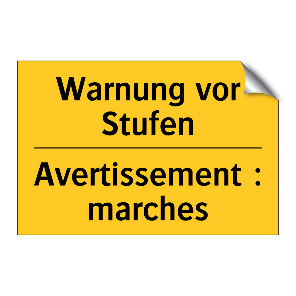Warnung vor Stufen - Avertissement : marches
