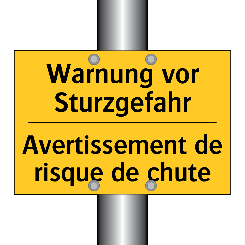 Warnung vor Sturzgefahr - Avertissement de risque de chute /.../
