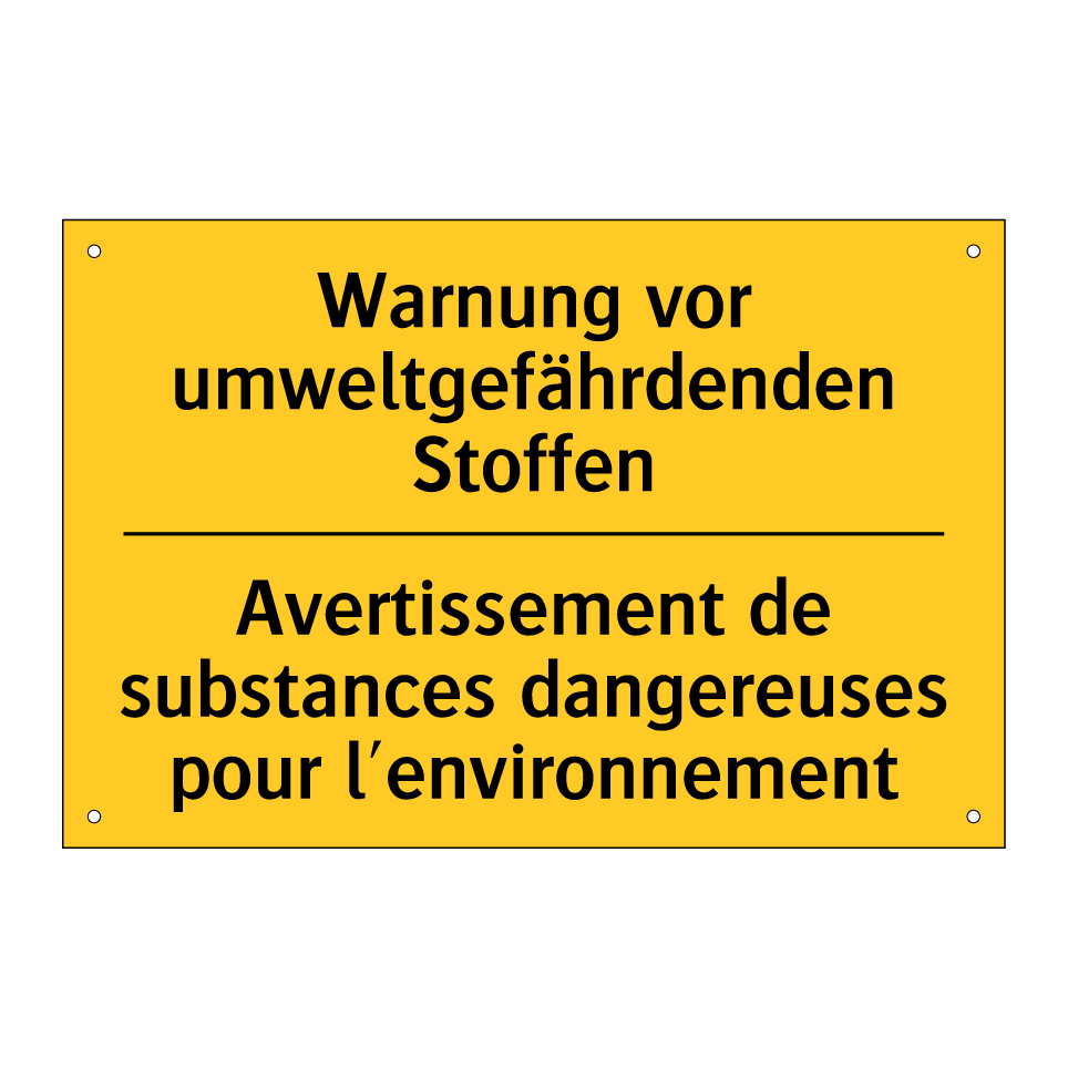 Warnung vor umweltgefährdenden  /.../ - Avertissement de substances dangereuses  /.../