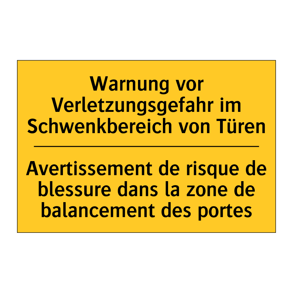 Warnung vor Verletzungsgefahr  /.../ - Avertissement de risque de blessure  /.../
