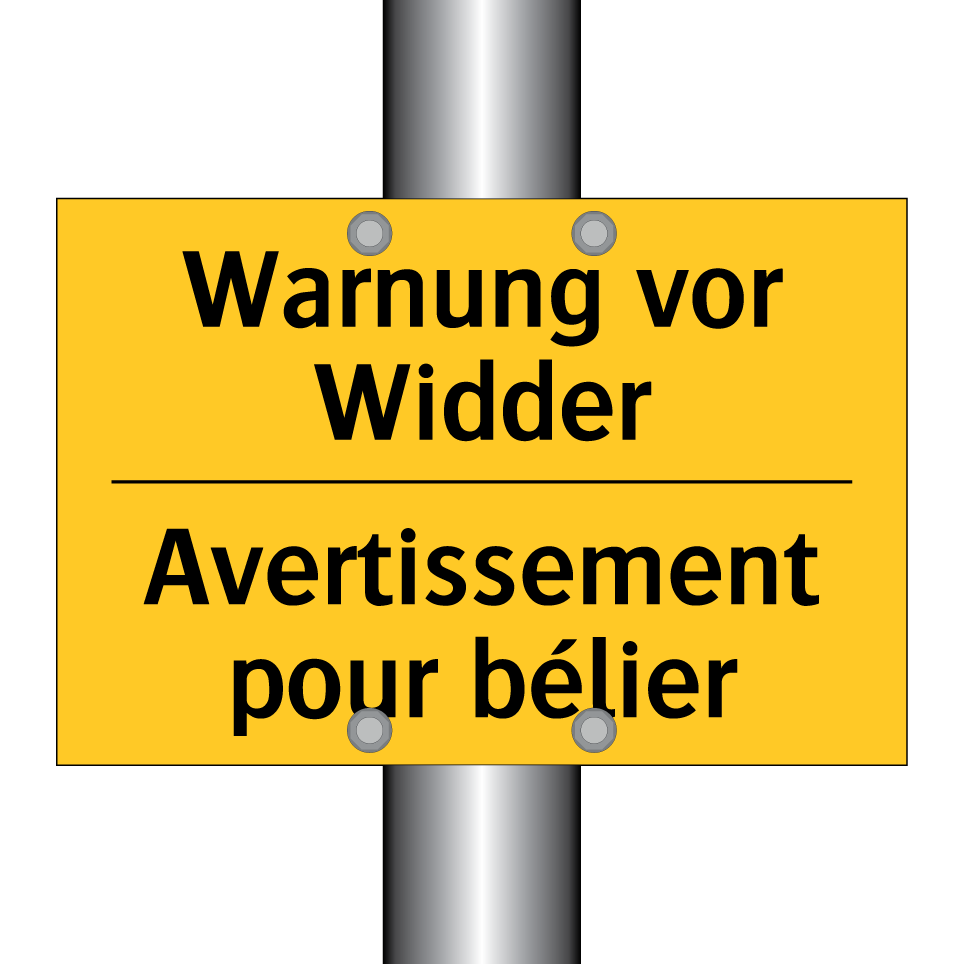 Warnung vor Widder - Avertissement pour bélier