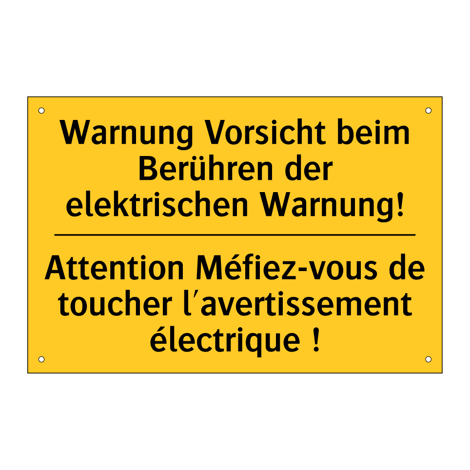 Warnung Vorsicht beim Berühren  /.../ - Attention Méfiez-vous de toucher  /.../