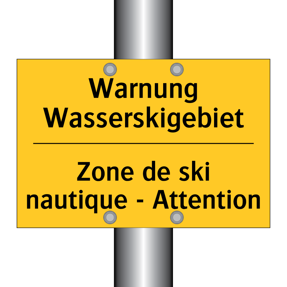 Warnung Wasserskigebiet - Zone de ski nautique - Attention /.../