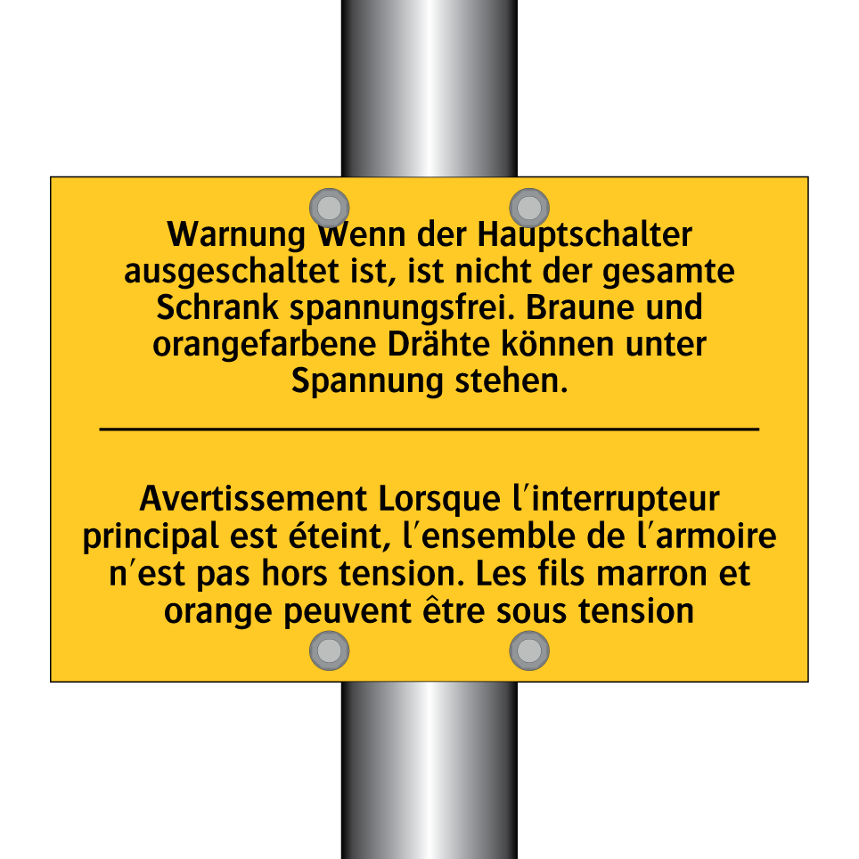Warnung Wenn der Hauptschalter  /.../ - Avertissement Lorsque l'interrupteur  /.../