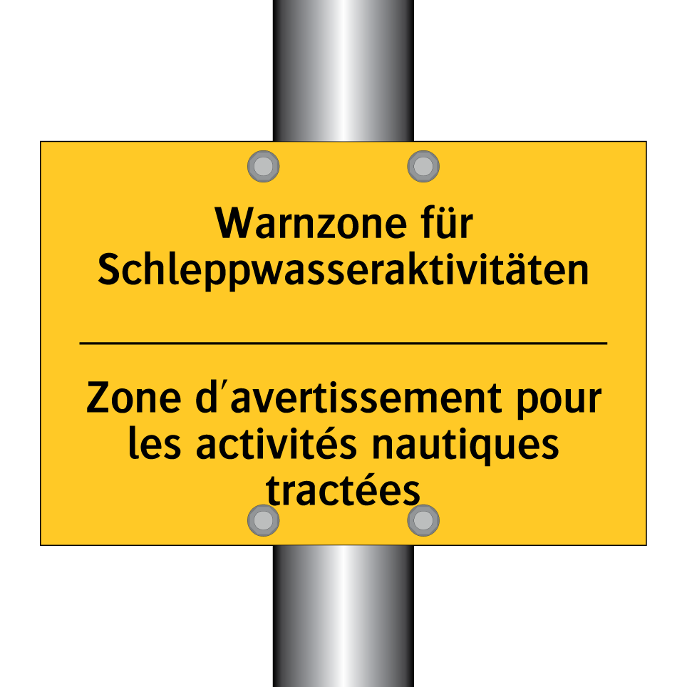 Warnzone für Schleppwasseraktivitäten /.../ - Zone d'avertissement pour les  /.../