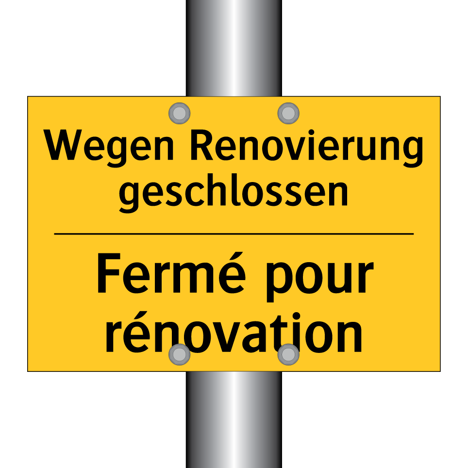 Wegen Renovierung geschlossen - Fermé pour rénovation