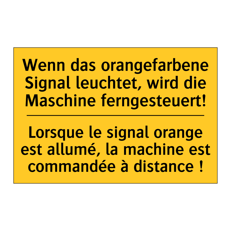 Wenn das orangefarbene Signal  /.../ - Lorsque le signal orange est allumé,  /.../