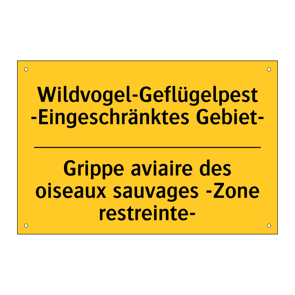 Wildvogel-Geflügelpest -Eingeschränktes  /.../ - Grippe aviaire des oiseaux sauvages  /.../