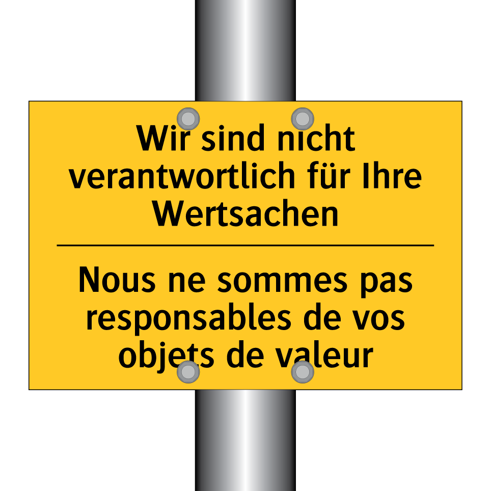 Wir sind nicht verantwortlich  /.../ - Nous ne sommes pas responsables  /.../