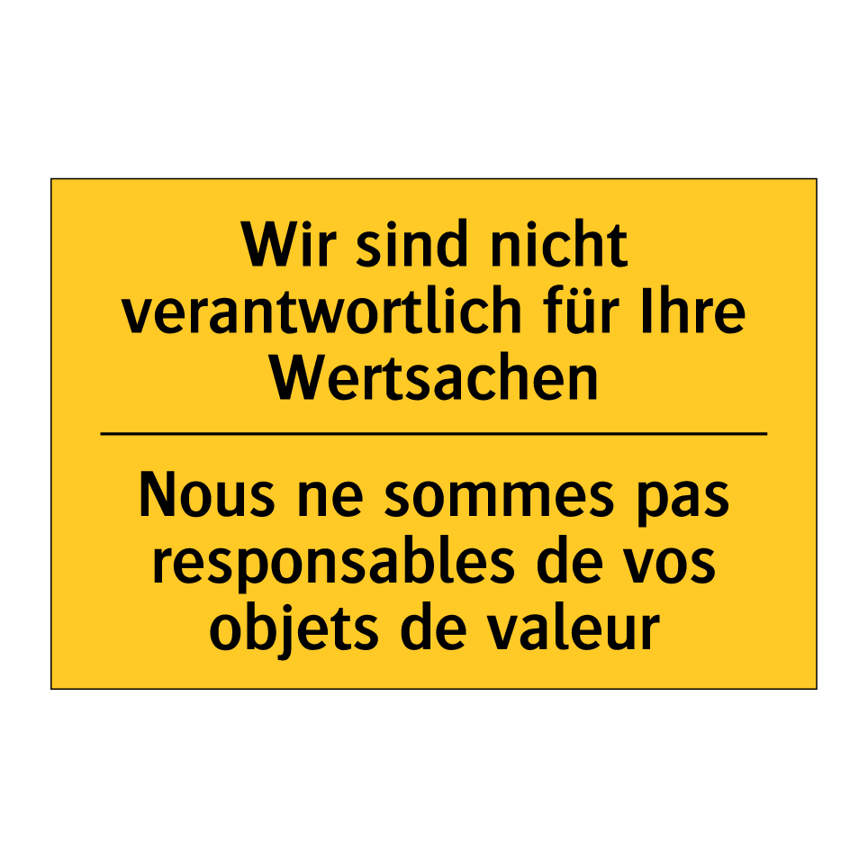 Wir sind nicht verantwortlich  /.../ - Nous ne sommes pas responsables  /.../