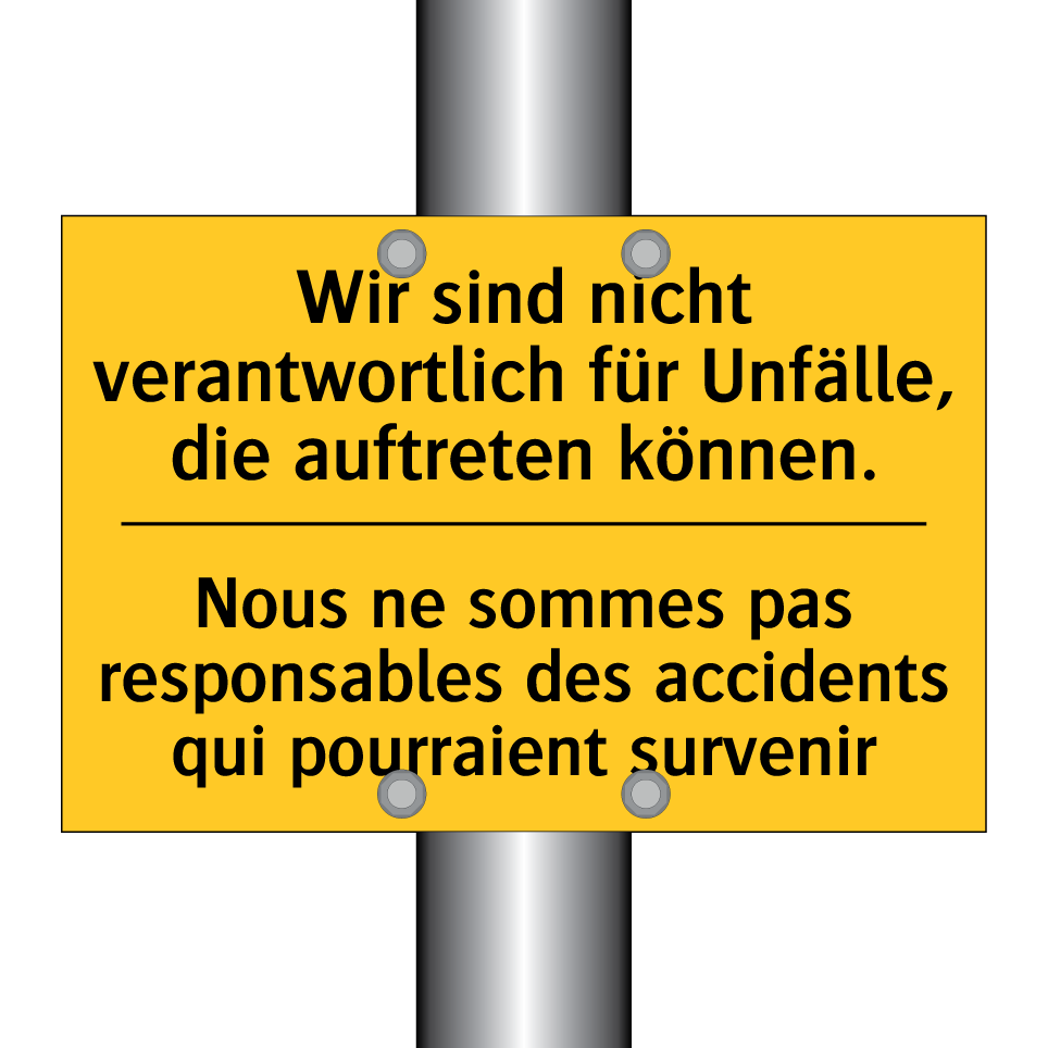 Wir sind nicht verantwortlich  /.../ - Nous ne sommes pas responsables  /.../