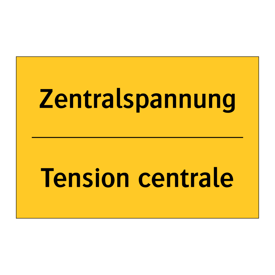 Zentralspannung - Tension centrale