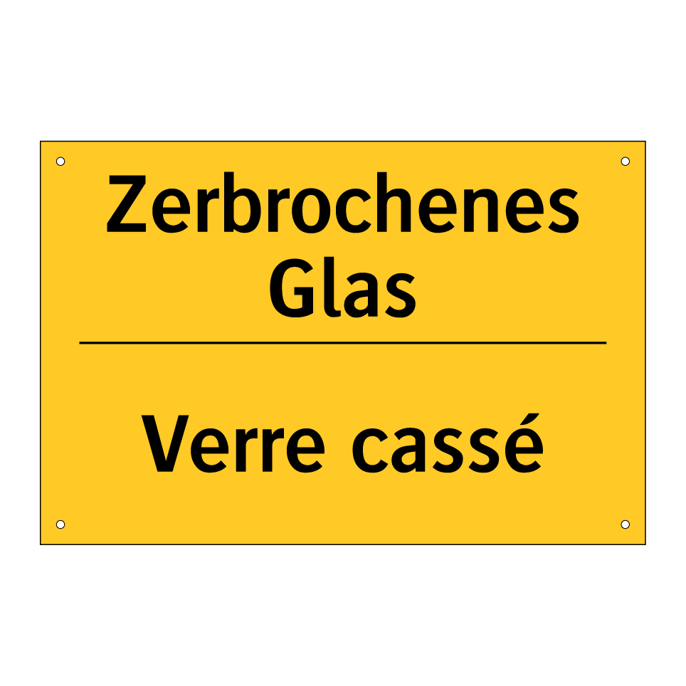 Zerbrochenes Glas - Verre cassé