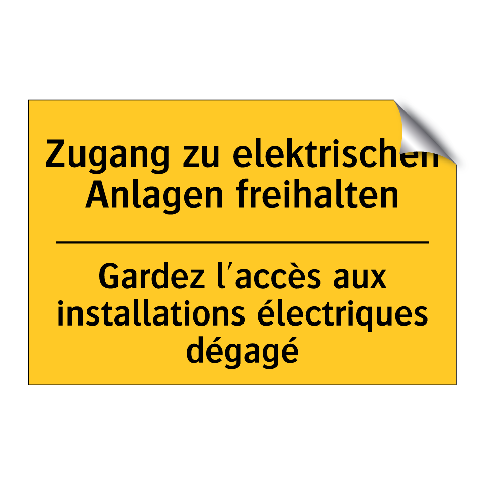 Zugang zu elektrischen Anlagen  /.../ - Gardez l'accès aux installations  /.../