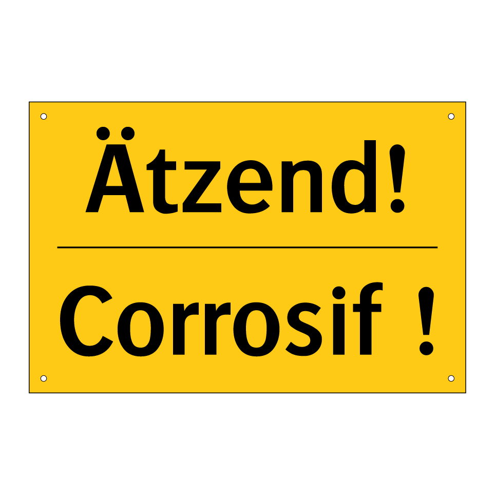 Ätzend! - Corrosif !