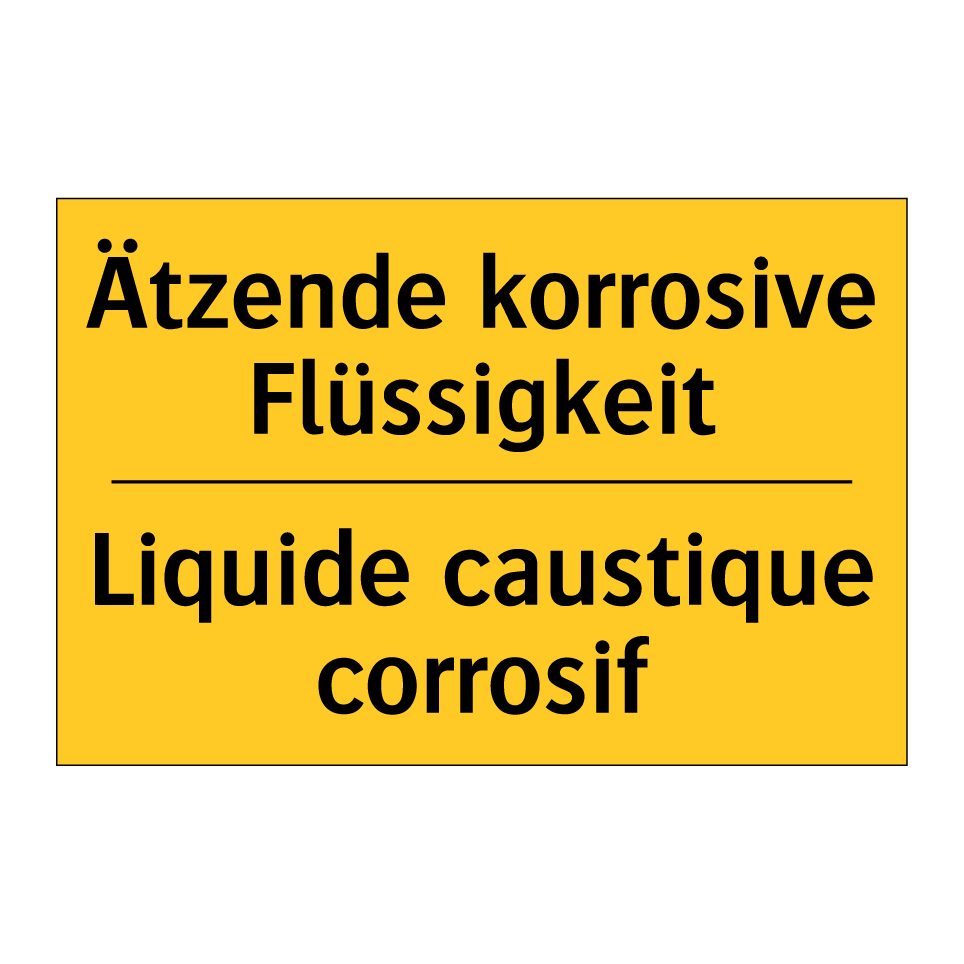 Ätzende korrosive Flüssigkeit - Liquide caustique corrosif