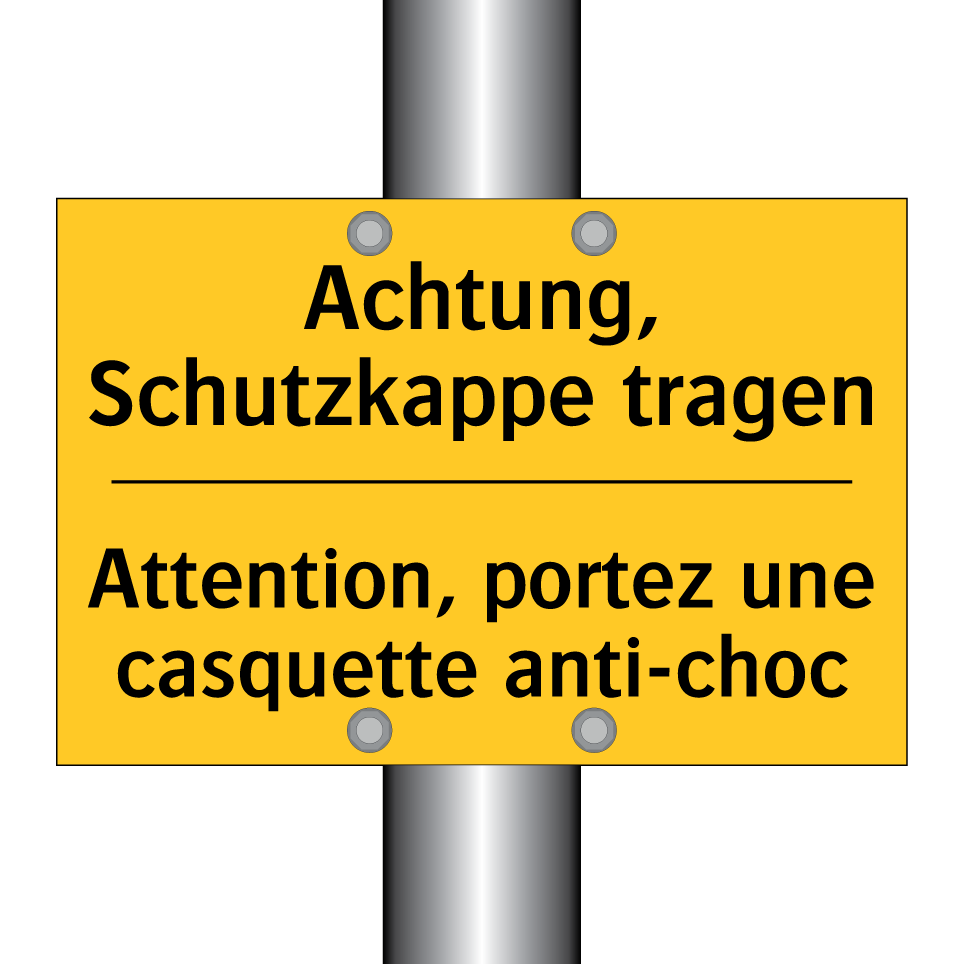 Achtung, Schutzkappe tragen - Attention, portez une casquette  /.../