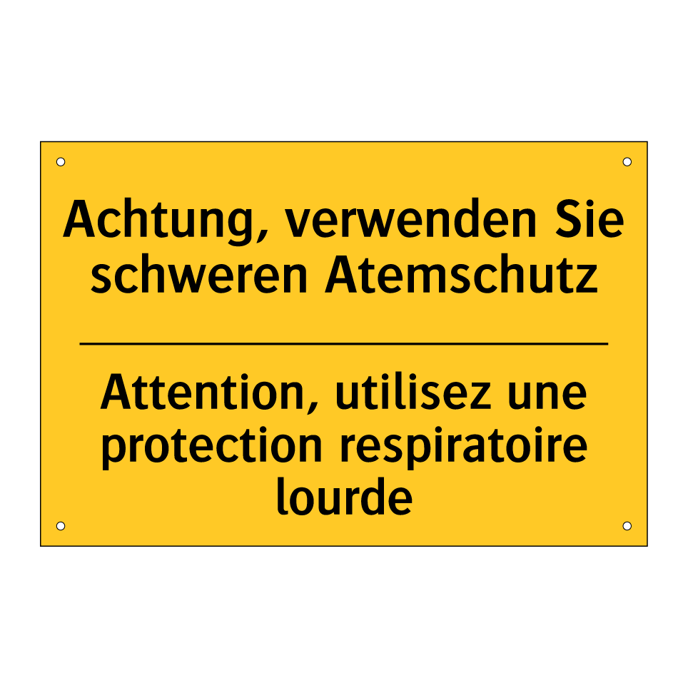 Achtung, verwenden Sie schweren  /.../ - Attention, utilisez une protection  /.../