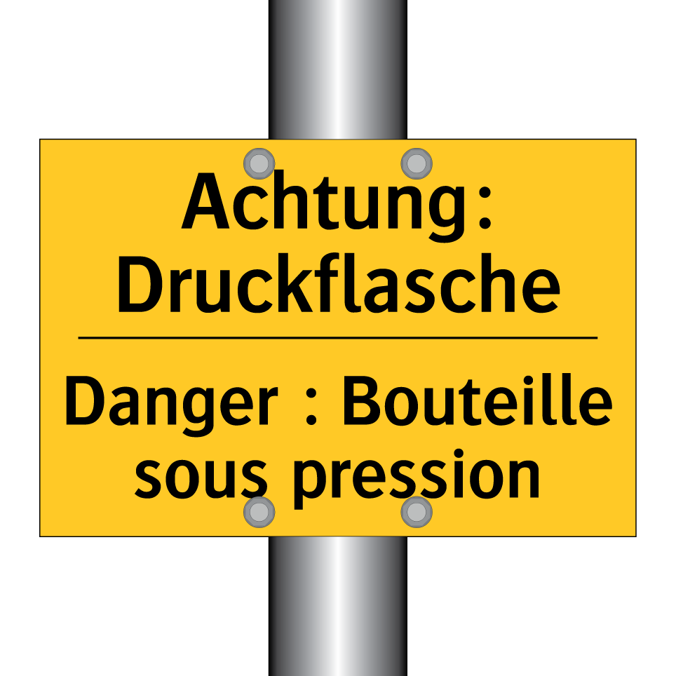 Achtung: Druckflasche - Danger : Bouteille sous pression /.../